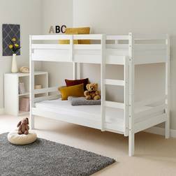 Happy Beds Wooden Durham White 3ft Bunk Bed