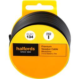 Halfords Premium Speaker Cable Black Grey ELEC135