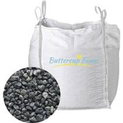 Buttercup Farm Black Round Oval Pebbles 850 Kilos