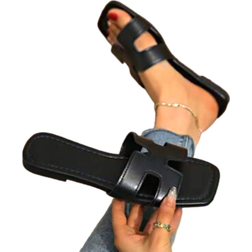 Shein New Arrival Casual Strap Flat Slippers, Fashion Open-Toe Women Home Slippers, Ladies Summer Sandals