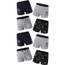 Shein Young Boy Retro Video Game Printed Cotton Brief - 8pcs