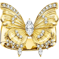 Thomas Sabo Cocktail Butterfly Paradise Ring - Gold/Transparent