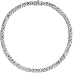 Cernucci Iced Cuban Link Chain 8mm - Silver/Transparent