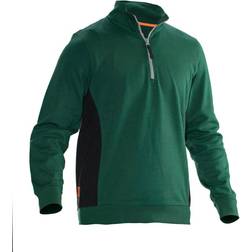 Jobman Half Zip Sweatshirt - Forest Green