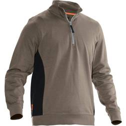 Jobman Half Zip Sweatshirt - Khaki