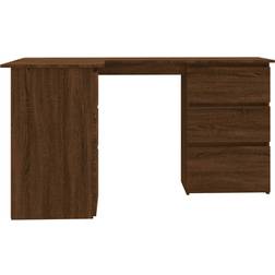 vidaXL Corner Oak Brown Writing Desk 100x145cm