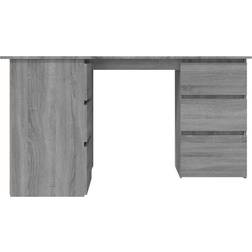 vidaXL Corner Sonoma Grey Writing Desk 100x145cm