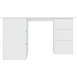 vidaXL Corner White Writing Desk 100x145cm