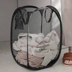 Shein 1pc Capacity Pop-Up Laundry Hamper With Handles – Foldable Mesh Laundry Basket For Dirty Clothes Storage