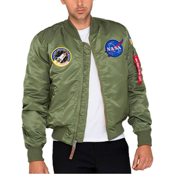 Alpha Industries MA 1 VF NASA Vintage Fit Bomber Jacket - Khaki Green