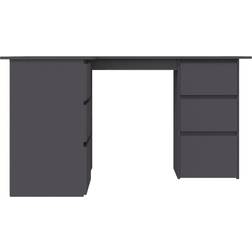 vidaXL Corner Gray Writing Desk 100x145cm