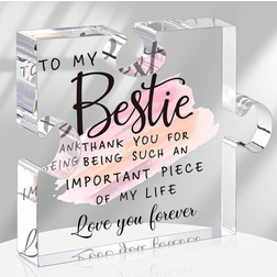 Shein Acrylic Puzzle, Gift for Sisters - Desk Decorations, Centerpieces, Office Accessories - Beautiful Keepsake for Best Friends, Women, Birthday, Thanksgiving, Christmas and More Transparent Dekoration