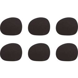 aida Raw Leather Brown Buffalo Coaster 6pcs