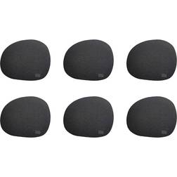 aida Raw Silicone Black Glasunderlägg 6st