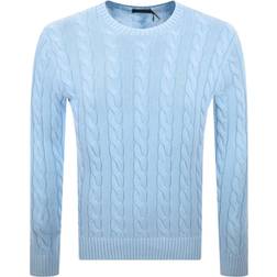 Polo Ralph Lauren Player Logo Cable Knit Sweater - Sky Blue