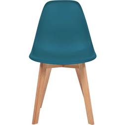 vidaXL Plastic Turquoise Kitchen Chair 82cm 2pcs