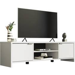 Madesa Modern White TV Bench 145x40cm