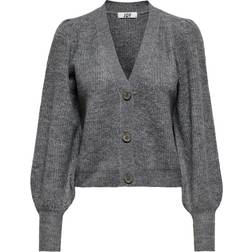 JDY Drea Knitted Cardigan - Grey/Dark Grey Melange