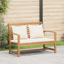 vidaXL Brown 110 x 64 x 76.5 cm Solid Teak Garden Bench
