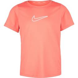 Nike Older Kid's One Fitted Dri-Fit T-shirt - Magic Ember/White