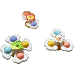 Shein 3 Pcs Suction Cup Spinner Toys, Baby Toy,Baby Essentials, Spinning Toys For Toddlers 1-3,Baby Toys,Bath Toys Sensory Toys Early Education Toys Bathtub Toy Dining Chairs Toys, Birthday Gifts For Baby Boy Girl, Suitable For Daily Use Of Babies