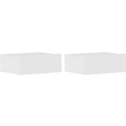 vidaXL 800319 High Gloss White Bedside Table 30x40cm 2pcs