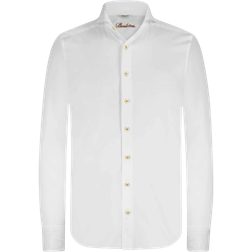 Stenströms Slimline Casual Twill Shirt - White