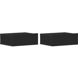 vidaXL 800309 Black Bedside Table 30x40cm 2pcs