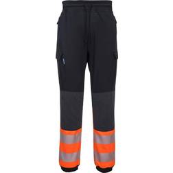 Portwest KX341 PW3 Flexi Joggers - High-Vis Black/Orange