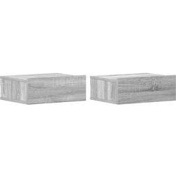 vidaXL 815285 Gray Sonoma Bedside Table 30x40cm 2pcs