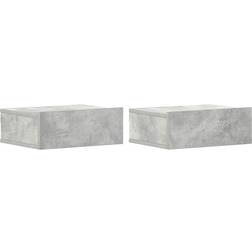 vidaXL 800315 Concrete Gray Sängbord 30x40cm 2st