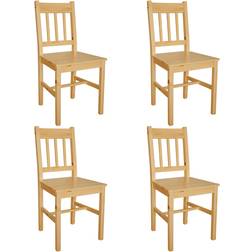 vidaXL 241515 Natural Köksstol 86cm 4st