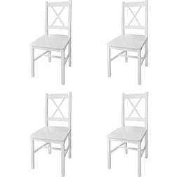 vidaXL 241511 White Køkkenstol 86cm 4stk