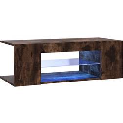 vidaXL Cabinet Led Light Smoked Oak TV-bord 90x30cm