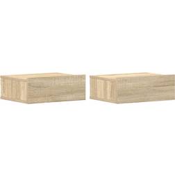 vidaXL 800313 Sonoma Oak Bedside Table 30x40cm 2pcs
