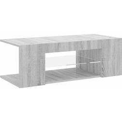 vidaXL Cabinet Led Light Grey Sonoma TV-bänk 90x30cm