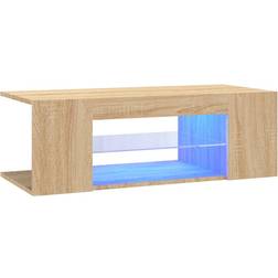 vidaXL Cabinet Led Light Sonoma Oak TV-bord 90x30cm