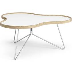 Swedese Flower 39 White/Oak/Chrome Soffbord 84x90cm