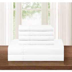 Elegant Comfort Luxury Soft Bed Sheet White (259.1x228.6cm)