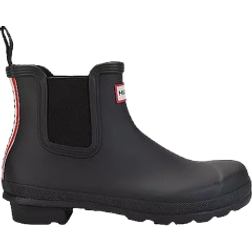 Hunter Original Chelsea Tri Colour Logo Backstrap - Black