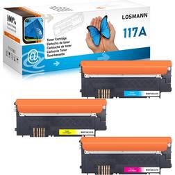 LOSMANN Toner Set Compatible HP 117A Toner with Chip for HP Colour Laser 150a