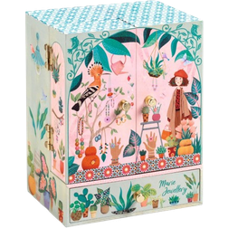 Djeco Flowery Musical Box - Printed Pink