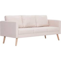 vidaXL Fabric Cream White Soffa 168cm 7st 3-sits