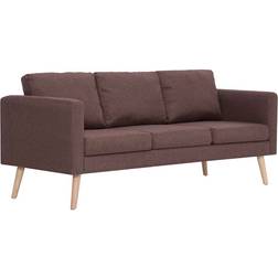 vidaXL Fabric Brown Sofa 168cm 7pcs 3 Seater