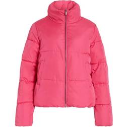 Vila Tate L/S Short Puffer Jacket - Fandango Pink