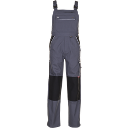Planam Canvas 320 Dungarees - Grey/Black