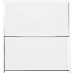GFW Narrow High Gloss White 2 Tier Shoe Rack 72x75.6cm