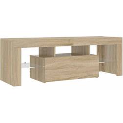 vidaXL LED Lights Sonoma Oak TV Bench 120x40cm