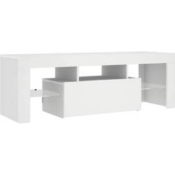 vidaXL LED Lights White TV Bench 120x40cm