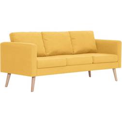 vidaXL Fabric Yellow Soffa 168cm 7st 3-sits